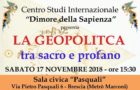 La geopolitica tra sacro e profano (Brescia, 17 nov. 2018)