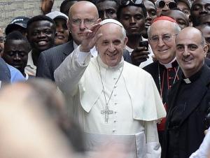 Roma - Papa Francesco al Centro Astalli